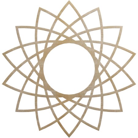 Ekena Millwork Eleanor Wood Fretwork Pierced Ceiling Medallion, Birch, 34"OD x 13 1/8"ID x 3/8"T CMWP34X34X0375EABI
